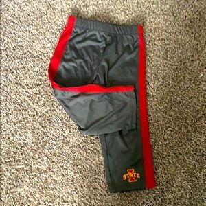 Iowa State gym pants.